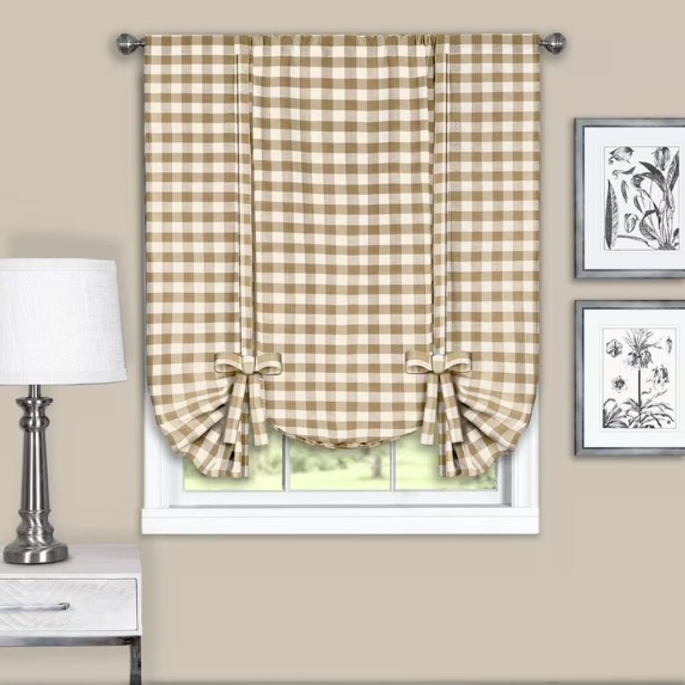 Alchim Tie-up Shade Taupe 42" W X 63" L NWT